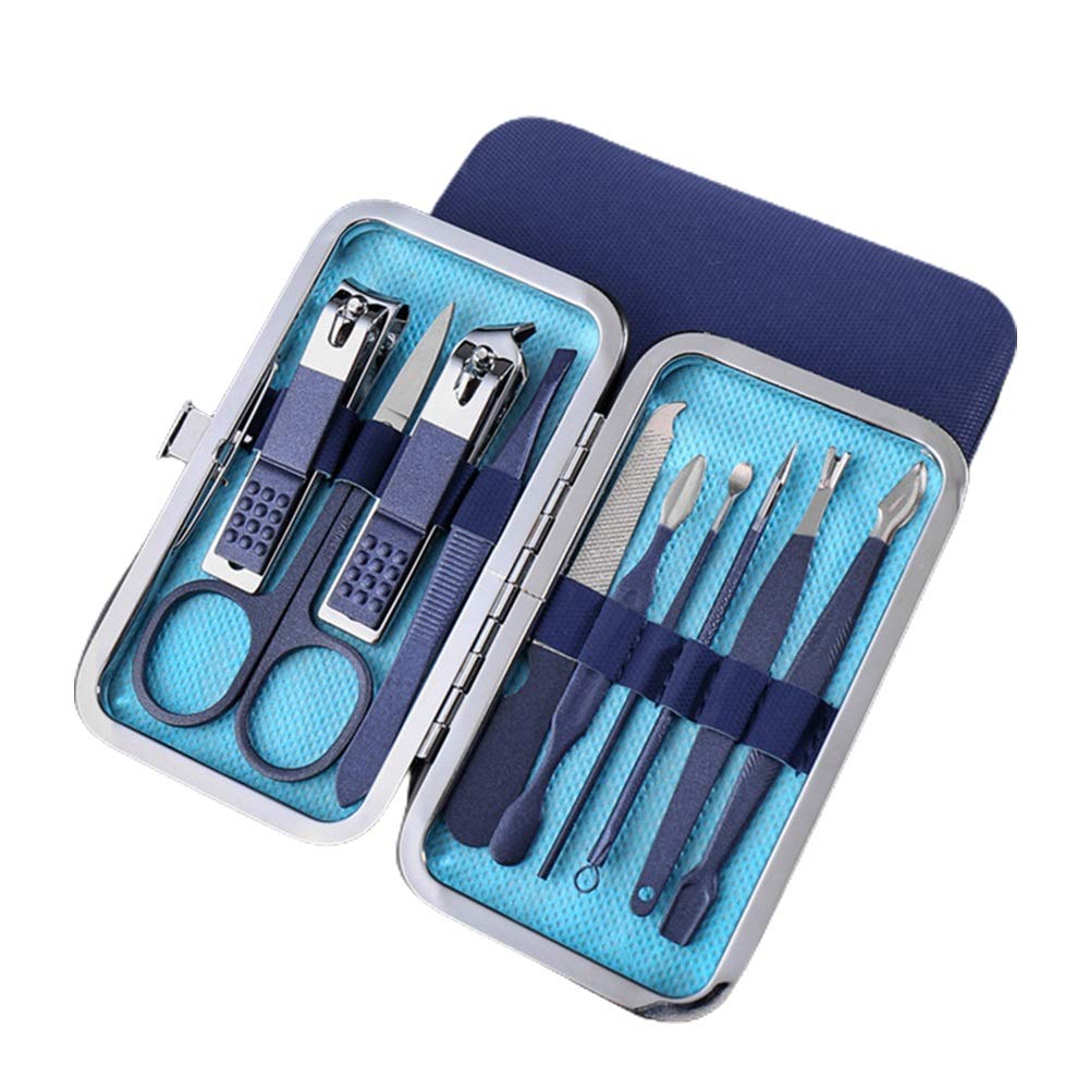 Zestaw do manicure 18/12/10/7 szt. Cool Blue Matte Texture Obcinacz do paznokci ze stali nierdzewnej Zestaw Beauty Pedicure Knife Profesjonalny zestaw narzędzi do manicure Pedicure Set Nail Kit (kolor