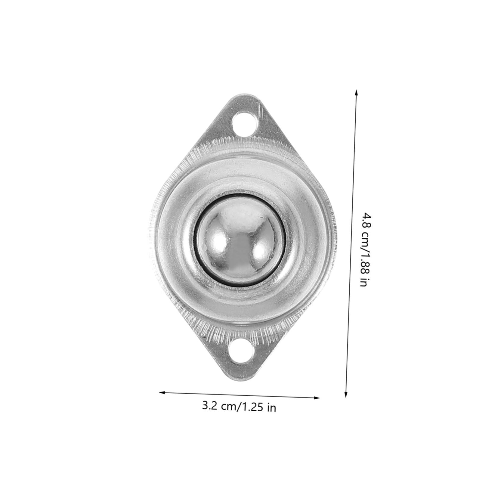 PRETYZOOM 10 Sätze Universalkugel Kleine Lenkrollen Übertragungseinheit Rollenlager Kugelrollen Lagerrad Kugelwirbel Kugelwerfer Lenkrad Kugellagerrolle Universal- Silver Stahl 20 Stück * 10