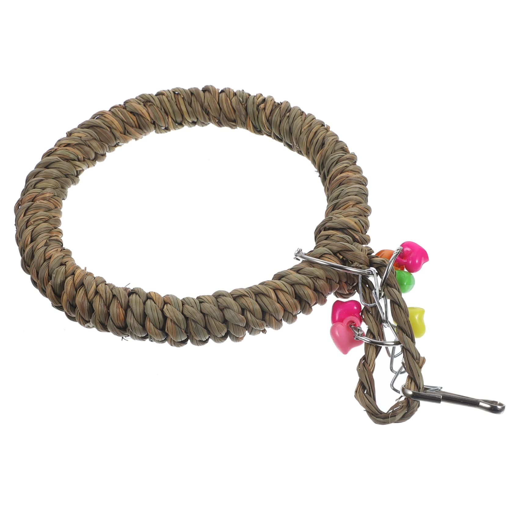 POPETPOP 5piezas Perch Stand Colgante para Pájaros Hamaca De Cuerda Natural para Periquitos y Loros Juguete De Verano para Mascotas Soporte Resistente y Duradero
