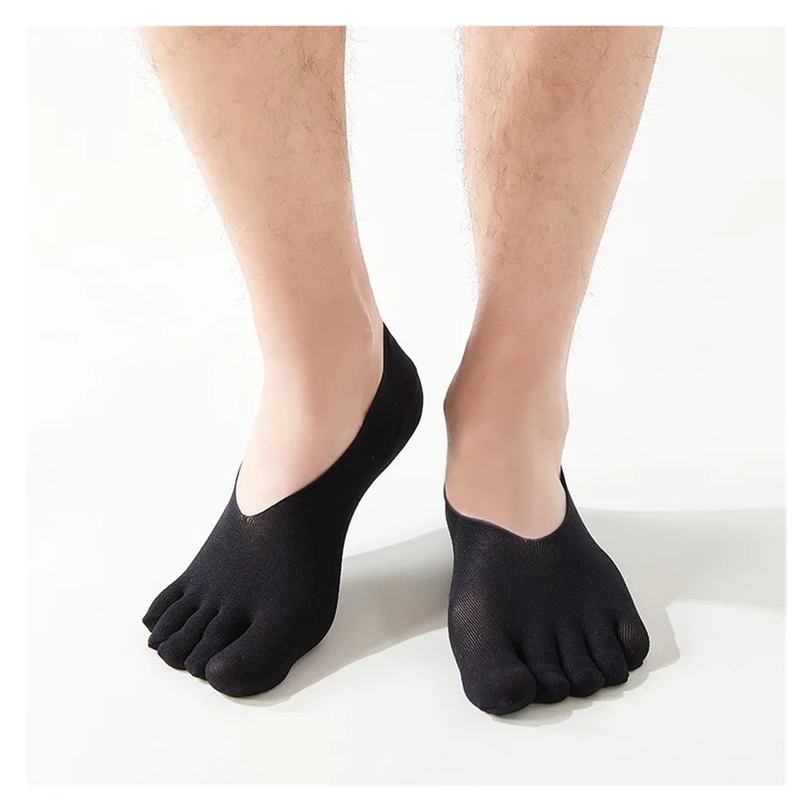 Zestaw skarpetek z palcami, Skarpetki męskie z palcami, 5 szt., EU 40-46, wielokolorowe(5 Pairs White)