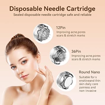 Dr.Pen A10 Professional Wireless Microneedling Pen with 20 Replacement Cartridges Adjustable Micro Needling Micro needle Pen Microneedle Machine for Skin Care EM4801KIT-UK