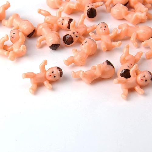Miniatura 3 de JIAKAI 60pcs mini bebés de plástico para baby shower, juego de cubitos de hielo, decoraciones de fiesta, juguetes de bebé