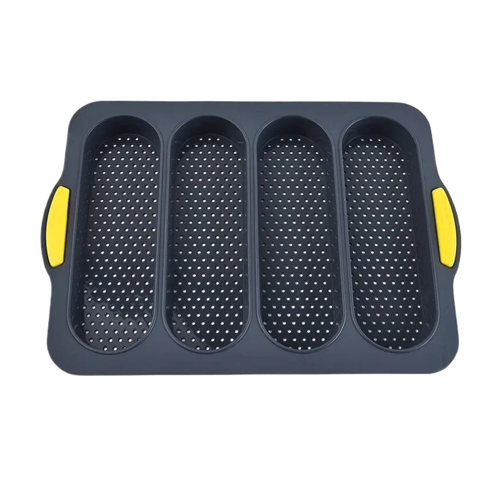 Generisch Zweifarbige 4-Gitter-Brotform aus Silikon(Grey and Yellow)