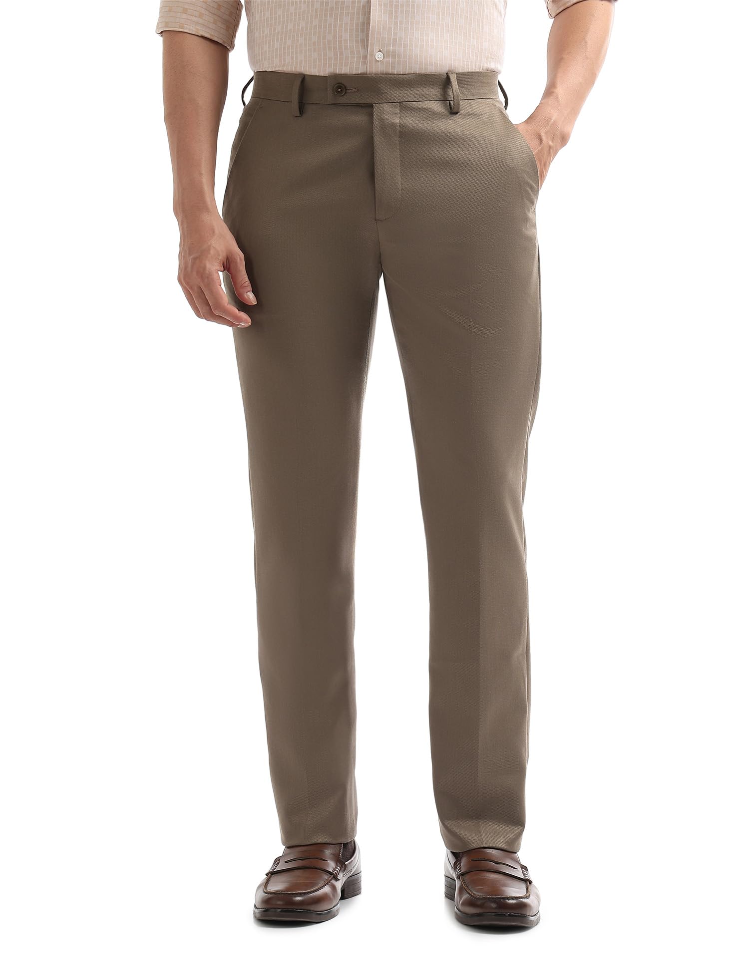 arrow Men Brown Formal Trouser_ARAEOTR2086-picture-20