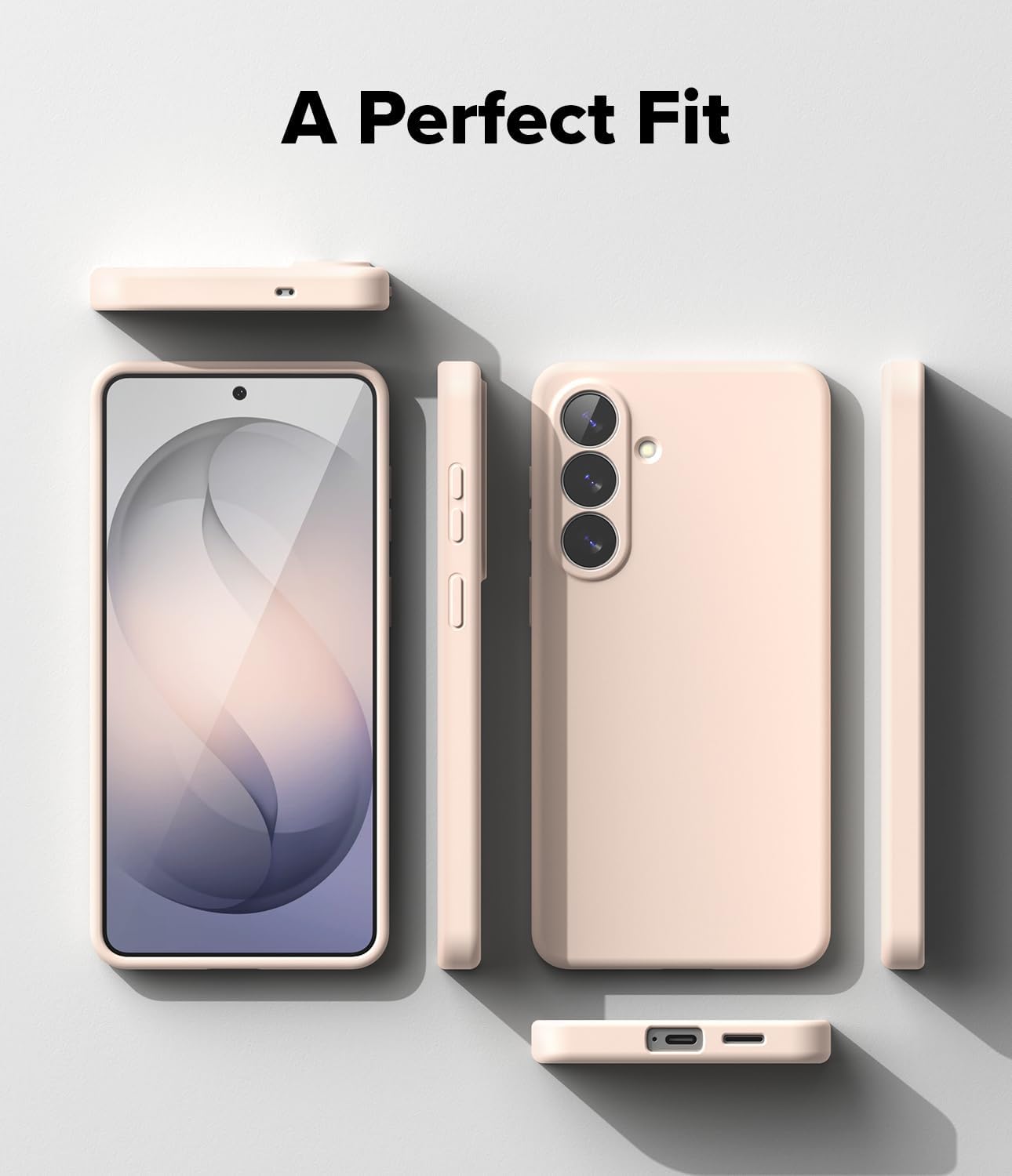 Ringke Silicone Magnetic for Samsung Galaxy S26 Plus Case [Compatible with MagSafe] Feels Velvety Soft Lightweight Slim Cute Phone Cover - Pink Sand