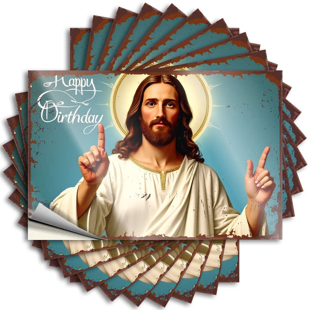 Quote - Plastic Bumper Happy Birthday Jesus for Layered Farm(8X12CM)