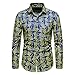 Produktbild NOBRAND Herren Langarmshirt Floral Printed Shirt Herren Wear Gr. L, Zwei