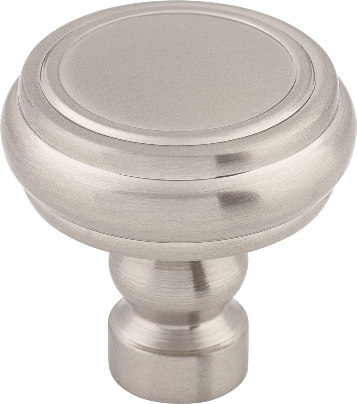 Brixton Rimmed Cabinet Knob - 1 1/4" Diameter in Flat Black
