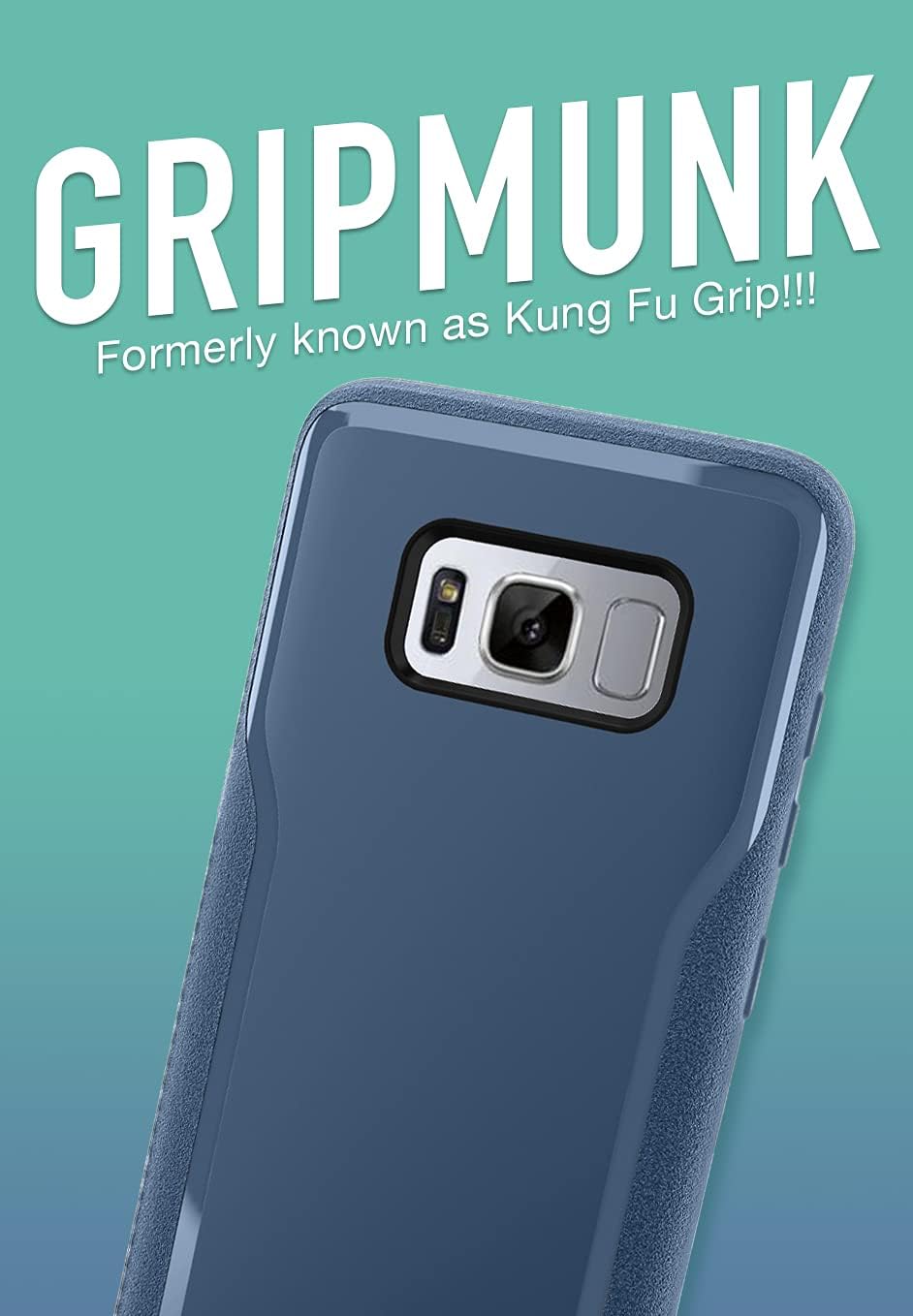 Smartish Galaxy S8+ Grip Case - Gripmunk Lightweight Protective Slim Samsung S8 Plus Cover - (Silk) - Blue Jade