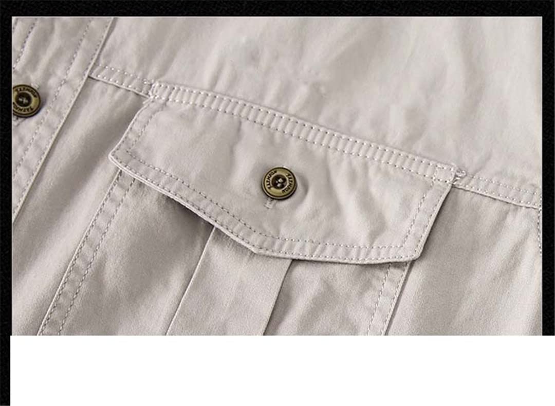 Disimlarl Cargo koszule z długim rękawem dla mężczyzn, oversize, wojskowe ubrania, bluzka na co dzień, 67001 5, 5XL