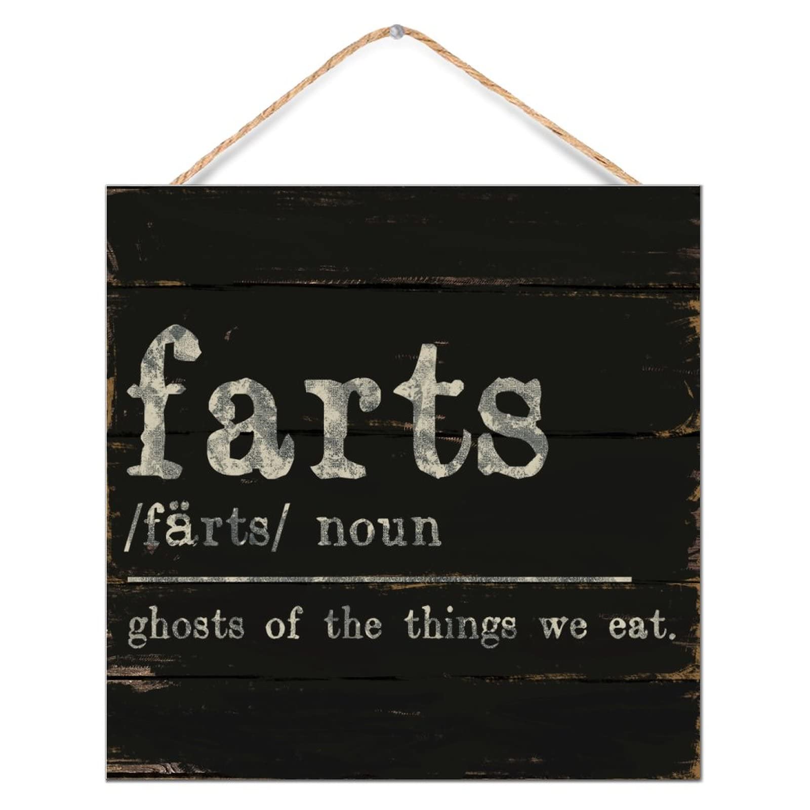Panneau mural farts cadeau humour crémaillère cadre bois à suspendre
