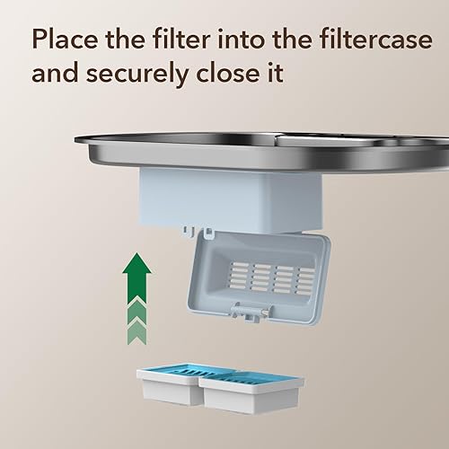 Miniatura 5 de Filtros de fuente de agua para gatos, filtros de repuesto y esponjas de prefiltro para fuente de agua para mascotas de 108 oz3.2 L, paquete de 3