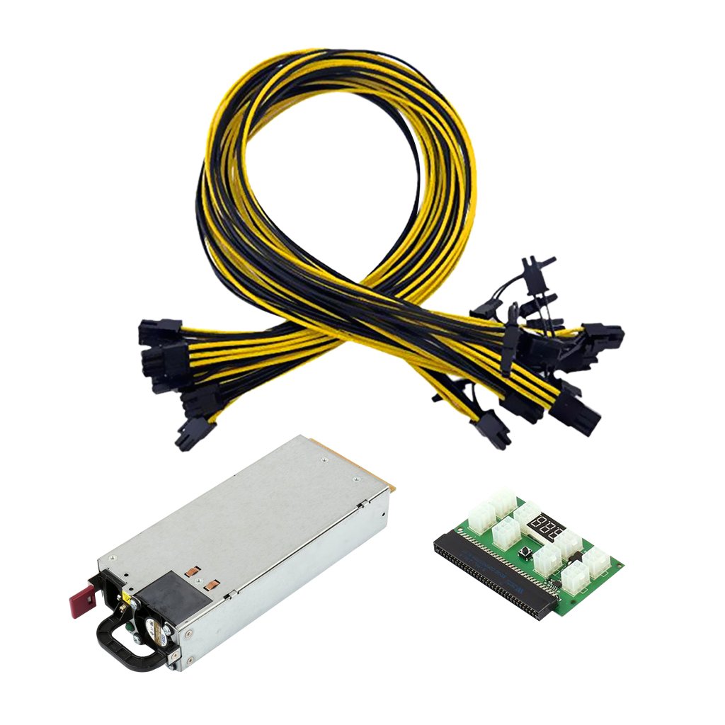 94% Platinum 750 Watt Power Supply Kit for GPU Open Rig Mining Ethereum, ZEC