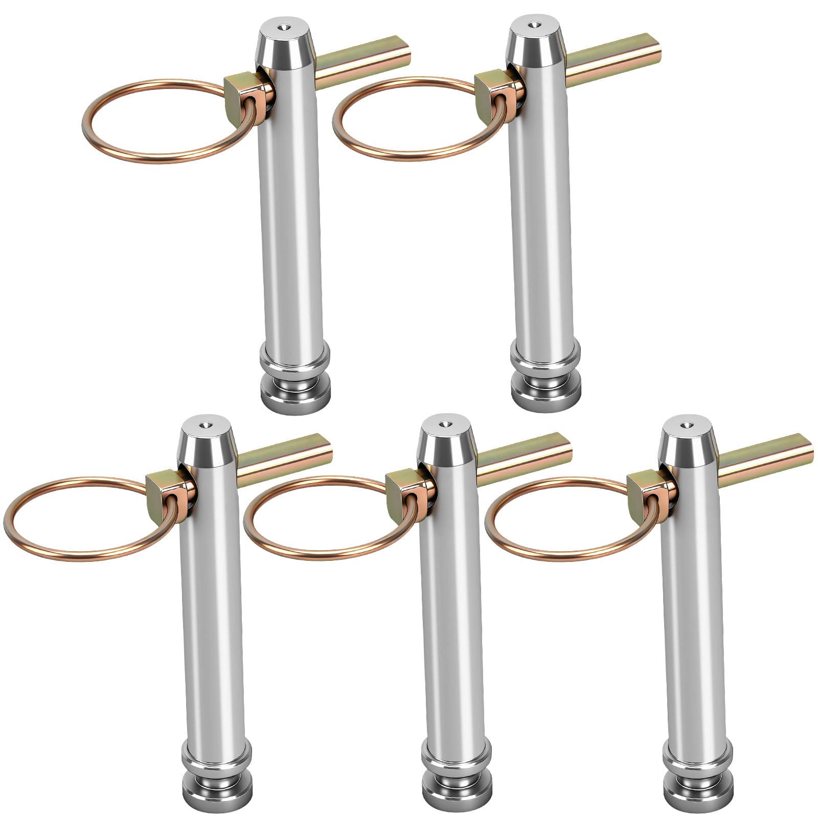 5 Pack S07070200 Hitch Pin Accessories Cat 1 Top Link Pin 3/4 in Dia Pin 5-1/2 Top Link Pin for Tractors, Replace195589M1 AC339942 - Upgraded