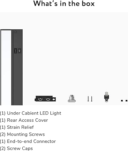 Miniatura 9 de LAGOM Luces LED regulables de cable directo de 12 pulgadas, seleccionables 2700K4000K5000K, brillo seleccionable, acabado negro, UC0112BK27