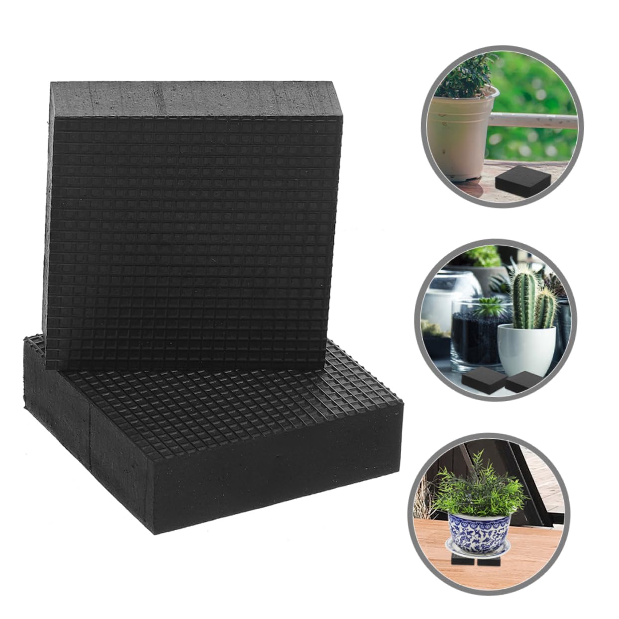 TOYANDONA Elevadores de Muebles de Goma Negro 8 Piezas para Camas y Mesas Instalación Fácil y Antideslizante para Decoración del Hogar