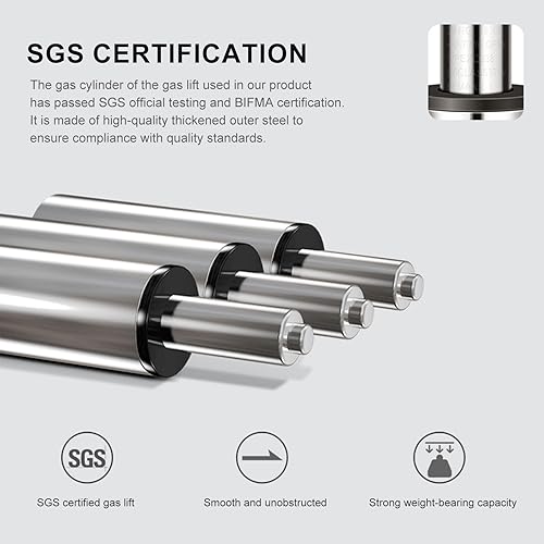 Miniatura 8 de Silla de oficina ergonómica, silla de escritorio de malla con respaldo alto con soporte lumbar, giratorio de 360 y brazos ajustables deslizantes,