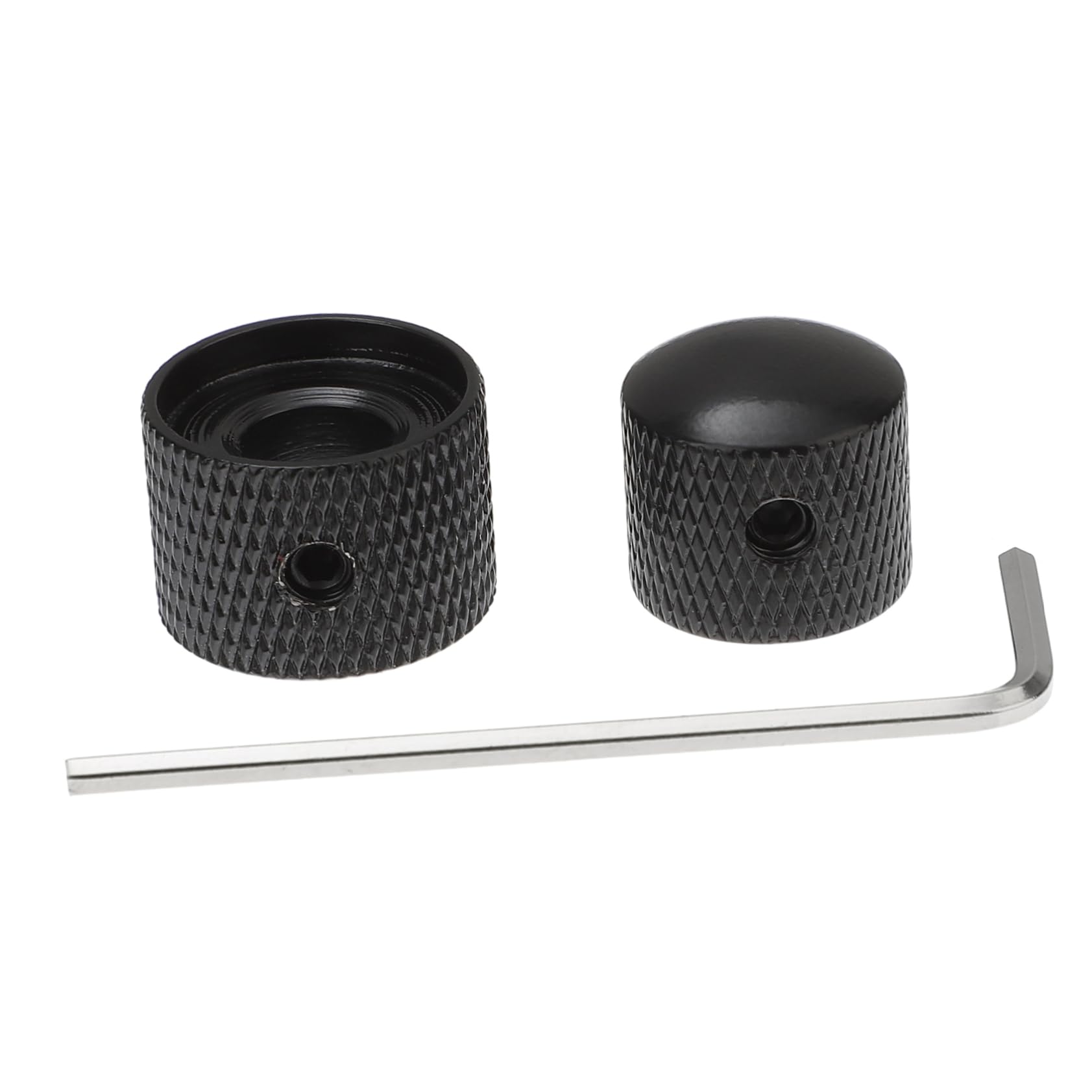 Levemolo Gd109 Electric Guitar Bass Volume Control Knobs Black Dual Knurled Concentric Tone Blend Fits Electric Guitars Bass
