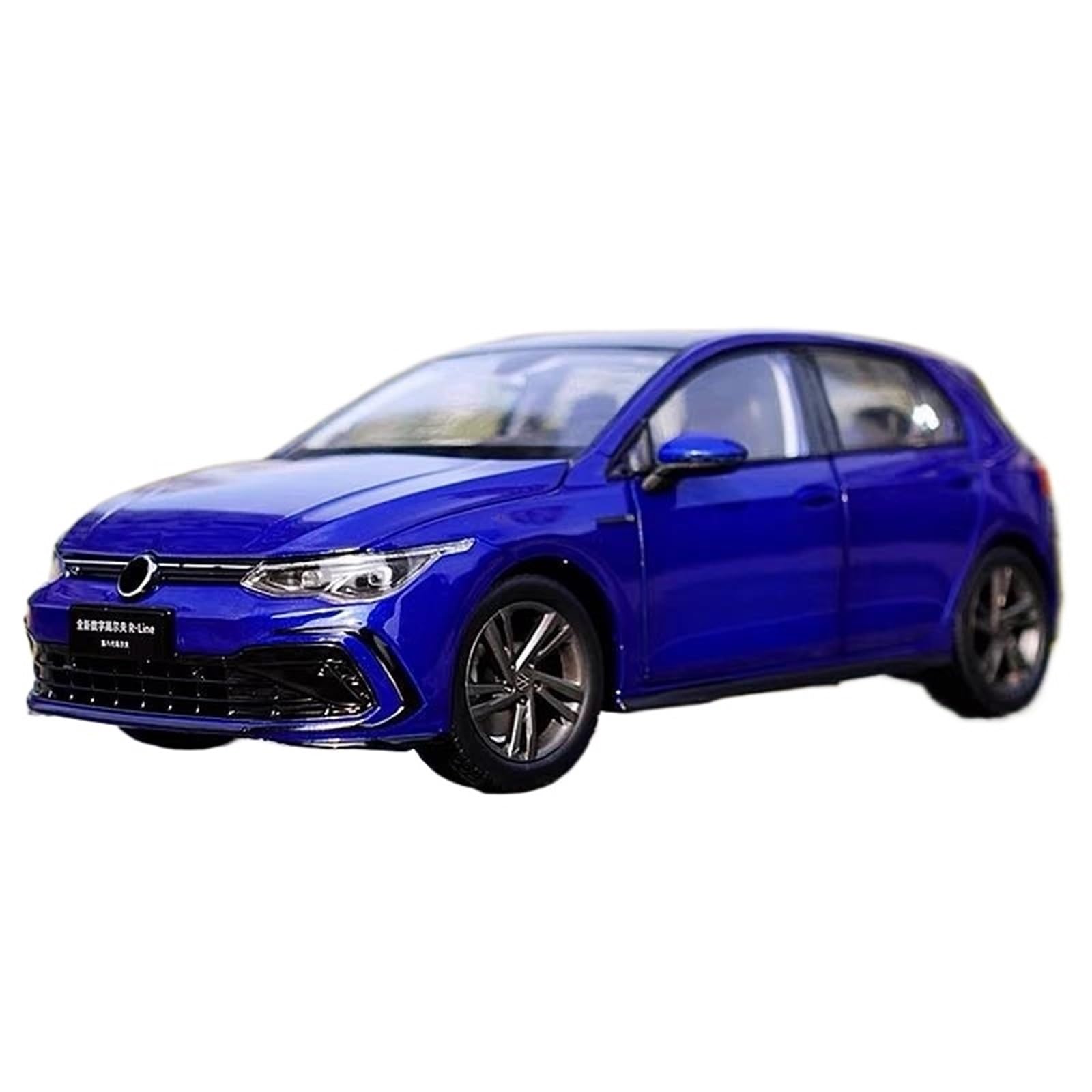 Veicoli a Motore in Scala 1/18 per Volkswagen Golf R-Line 8 Generazione di Veicoli Pressofusi in Lega Modello di Auto Ornamenti Ad Alta Simulazione Modello di Auto Replica(Blue)