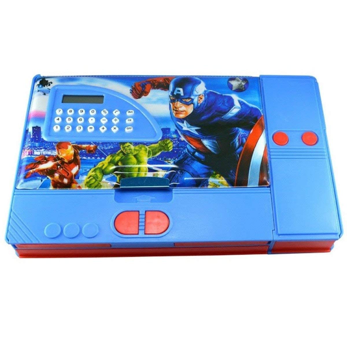 Celebrino Multipurpose Calculator Big Size Jumbo Avenger Magnetic Dual Side Spacious Art Plastic Pencil Box for Kids[Multicolor] (B098BCWVJ3) Amazon Price History, Amazon Price Tracker