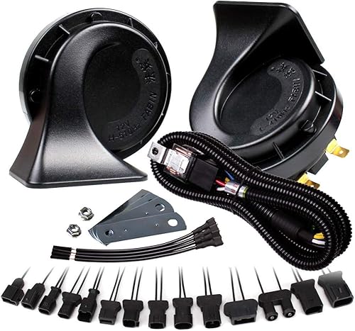 FARBIN Bocina automática para la serie Toyota, bocina de coche de 12 V, kit de bocina de caracol eléctrica de doble tono con arnés adaptador de