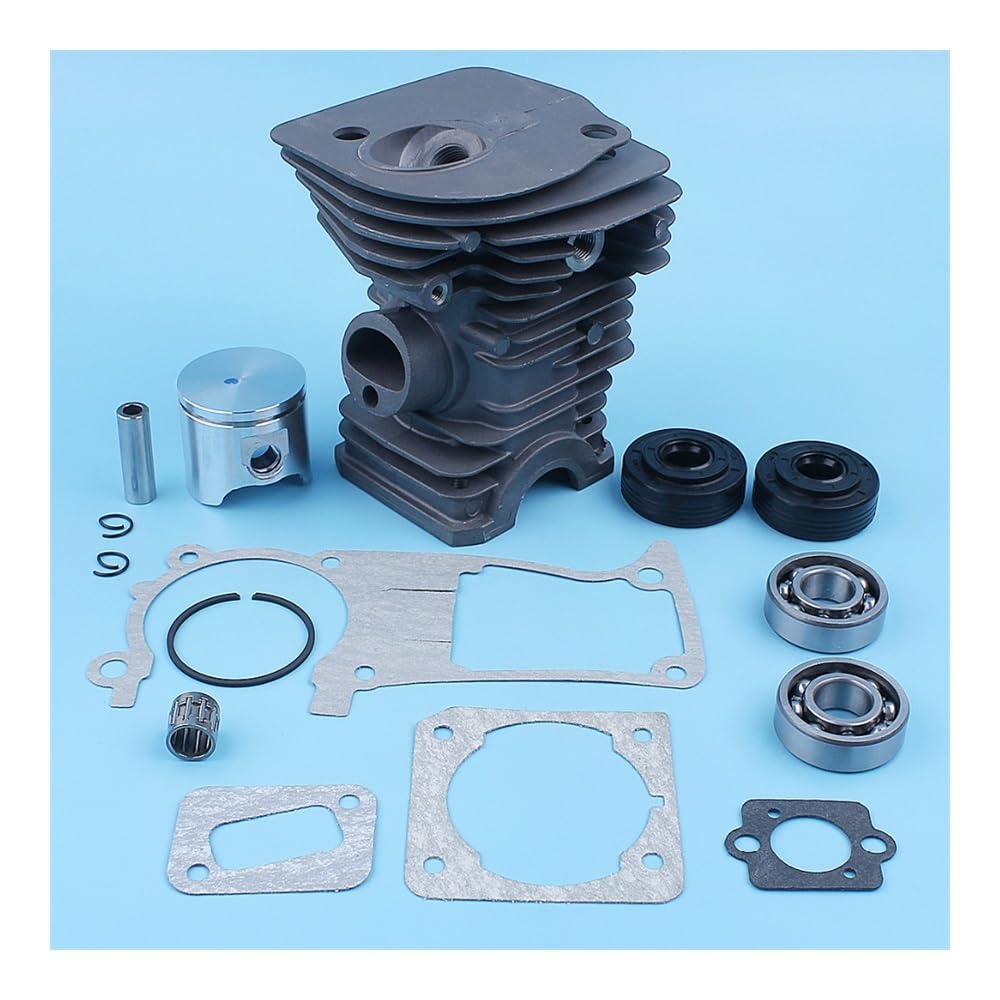 Kit de Junta de Sello de cojinete de cigüeñal y pistón de Cilindro de Motosierra de 40 mm, Compatible con Modelos 340 y 345 E.