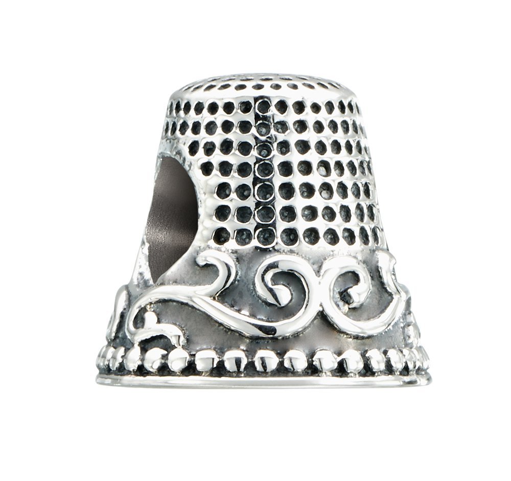 Authentic Chamilia Sterling Silver Notions Filigree Thimble 2010-3256
