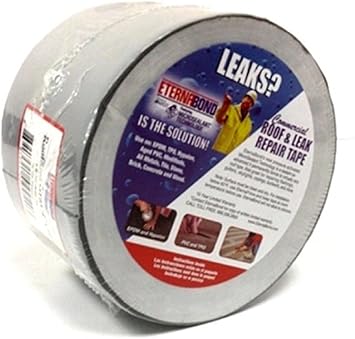 EternaBond Black Mobile Home RV Rubber Roof Repair 4" x 25 - 25 Foot, 25 Feet