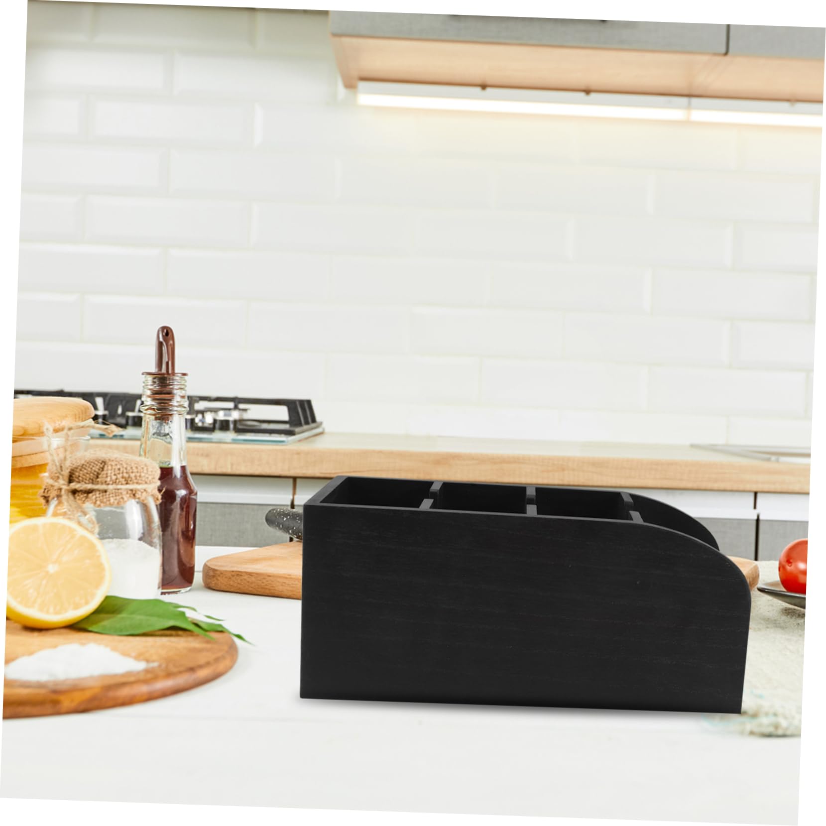 Alipis Organizador de Té de Madera Porta Bocadillos Compartimentos para Cocina y Despensa