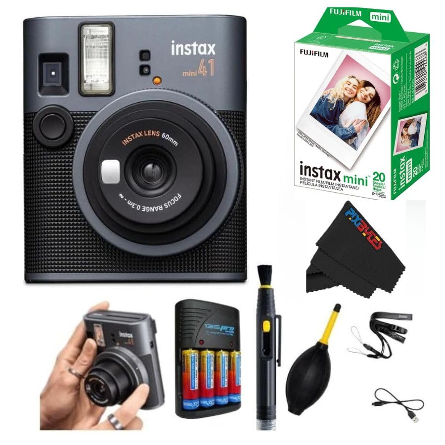 Fujifilm Instax Mini 41 Instant Film Camera... (Camera + 1 Twin Pick)