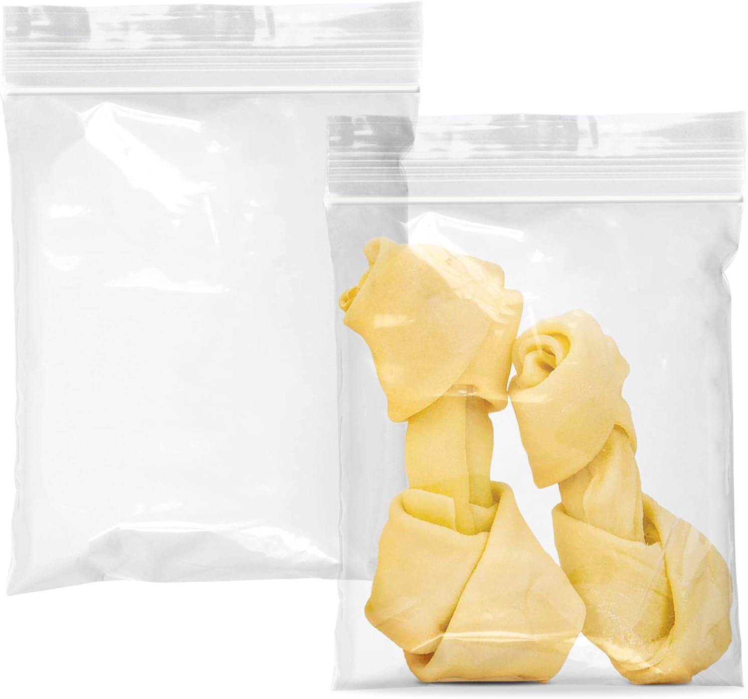 APQ - Bolsas de plástico para joyería para embalaje de 5 x 6 pulgadas, bolsas de plástico con cremallera para embalaje con sellado, paquete de 100