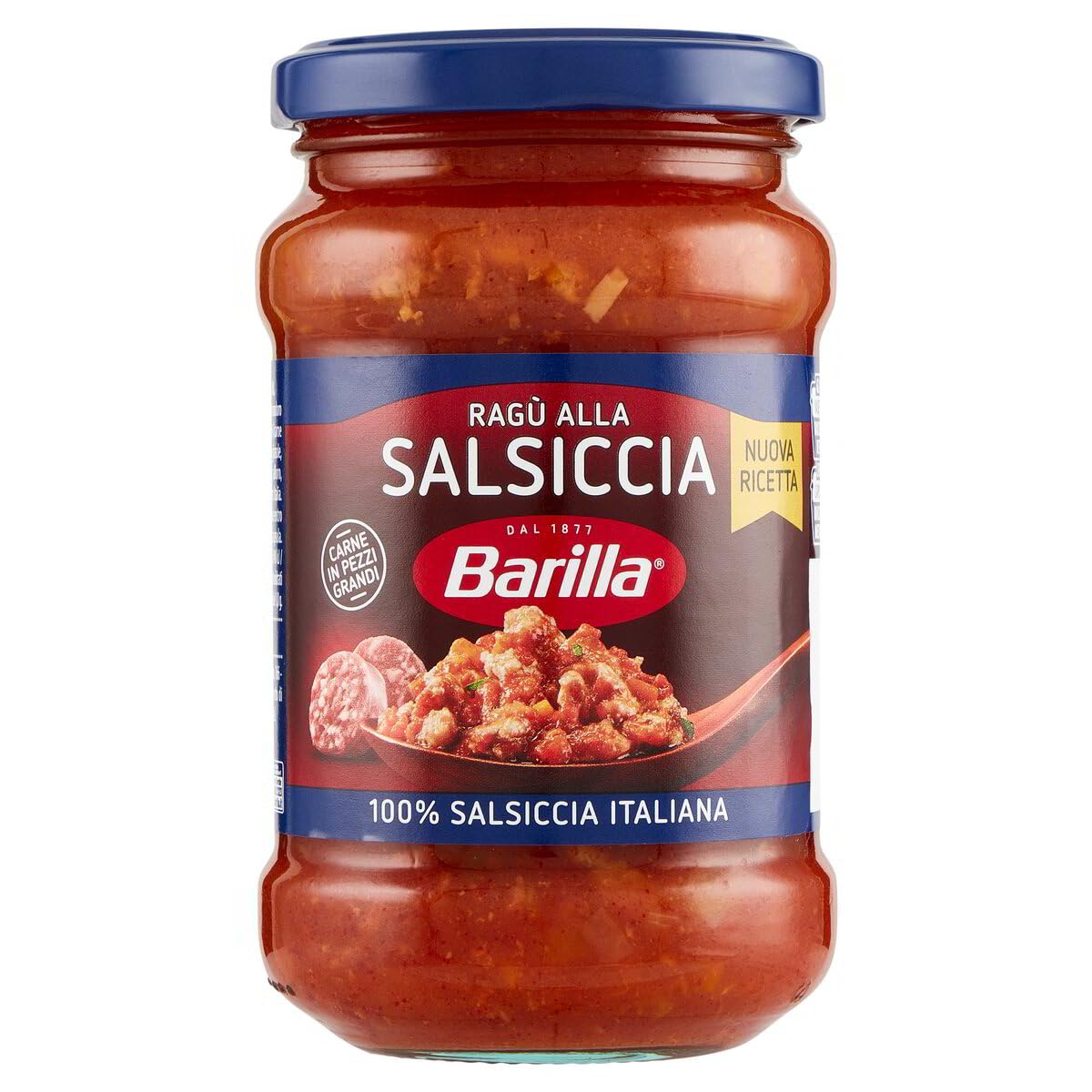 Sugo Ragù Salsiccia Condimento per Pasta, Fertig Soße mit 100% italienischer Wurst, 6x 300g + Italian Gourmet polpa 400g