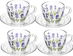 Conjunto de 4 Xícaras Chá Lavanda 220ML