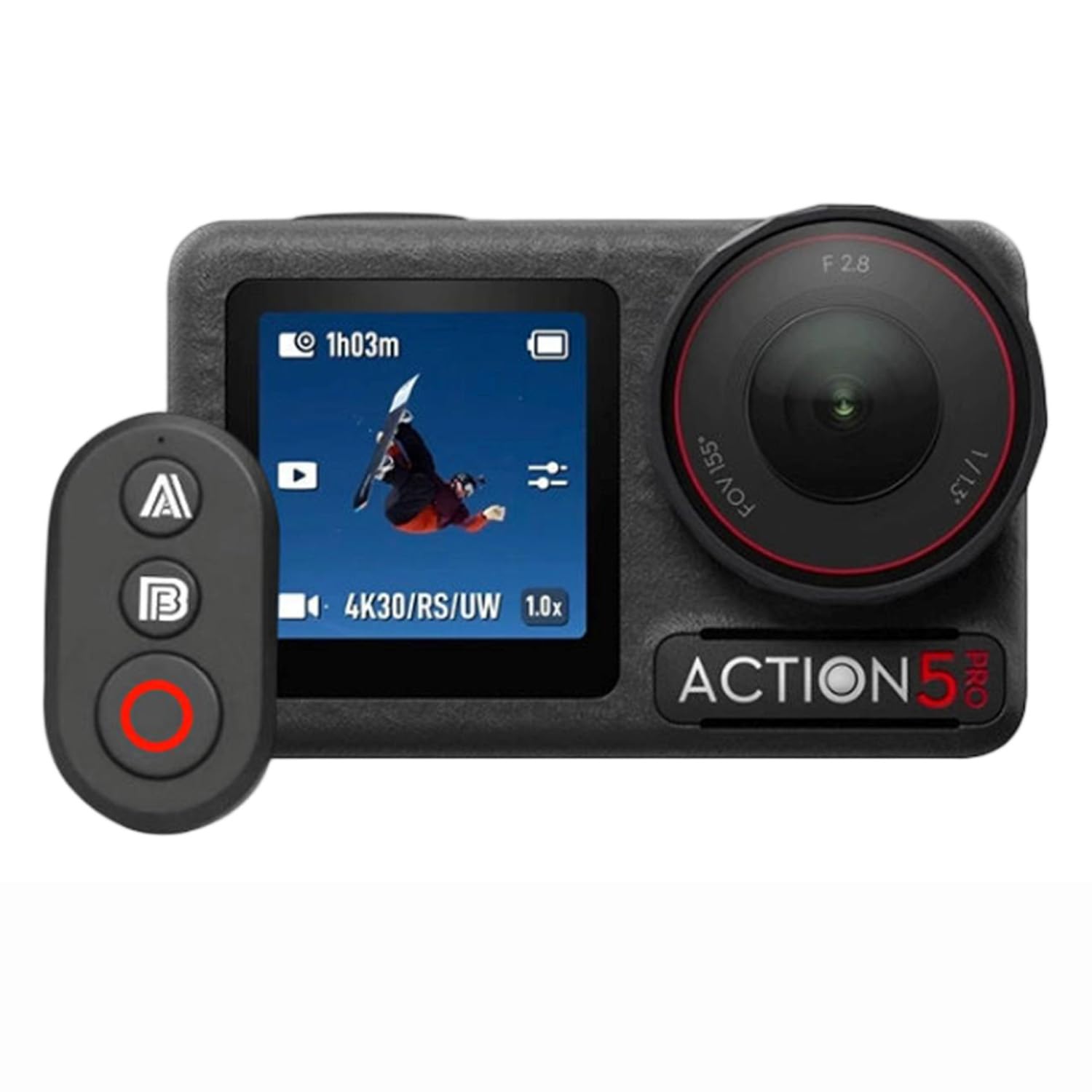 Télécommande Bluetooth pour appareil photo DJI Osmo Action 5 Pro/Action 4/Osmo 360, portée de 30 m, prise de vue et zoom pour téléphones iOS et Android