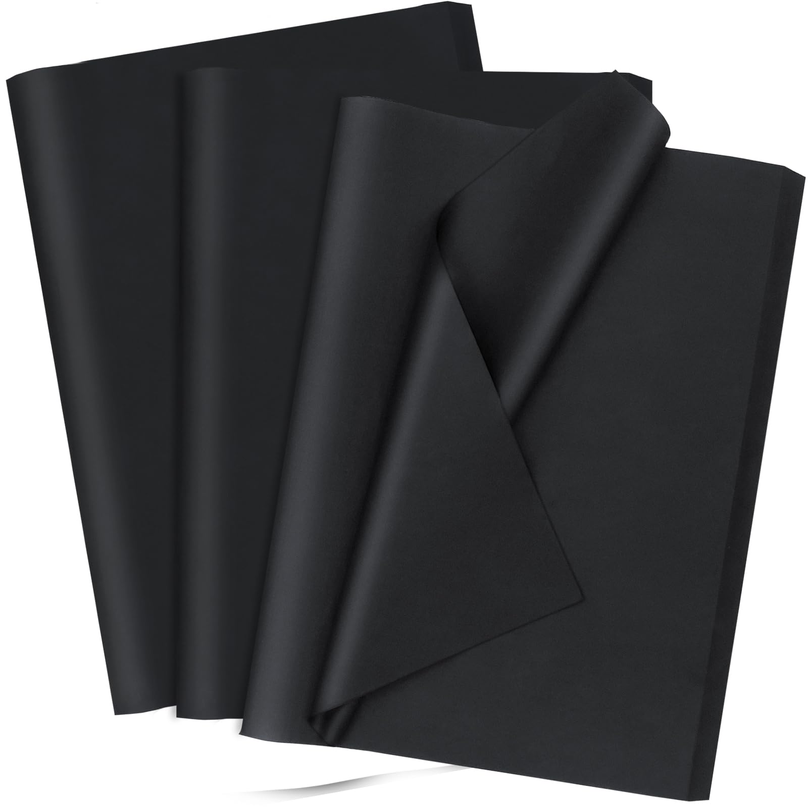 Jkopsnr 120 Sheets Black Tissue Paper 20x14 Inches Black Tissue Paper for Bags Black Wrapping Tissue Paper Bulk for DIY Crafts Birthday Festival Holidays Decorative