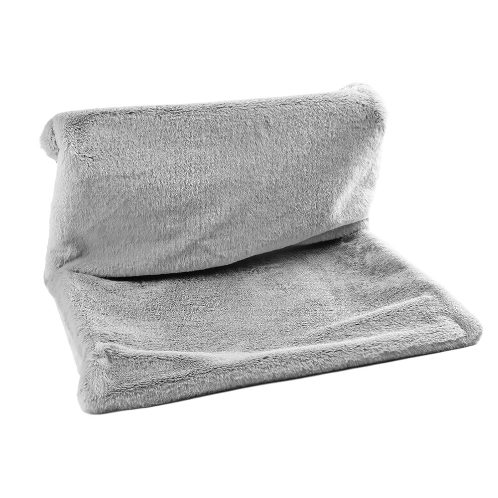 Lit chauffant pour chat, 45 x 30 cm, lit de radiateur pliable pour chat, lit suspendu pour chat, avec housse en peluche douillette et cadre en métal stable, lit chauffant, kit K pour tous les éléments