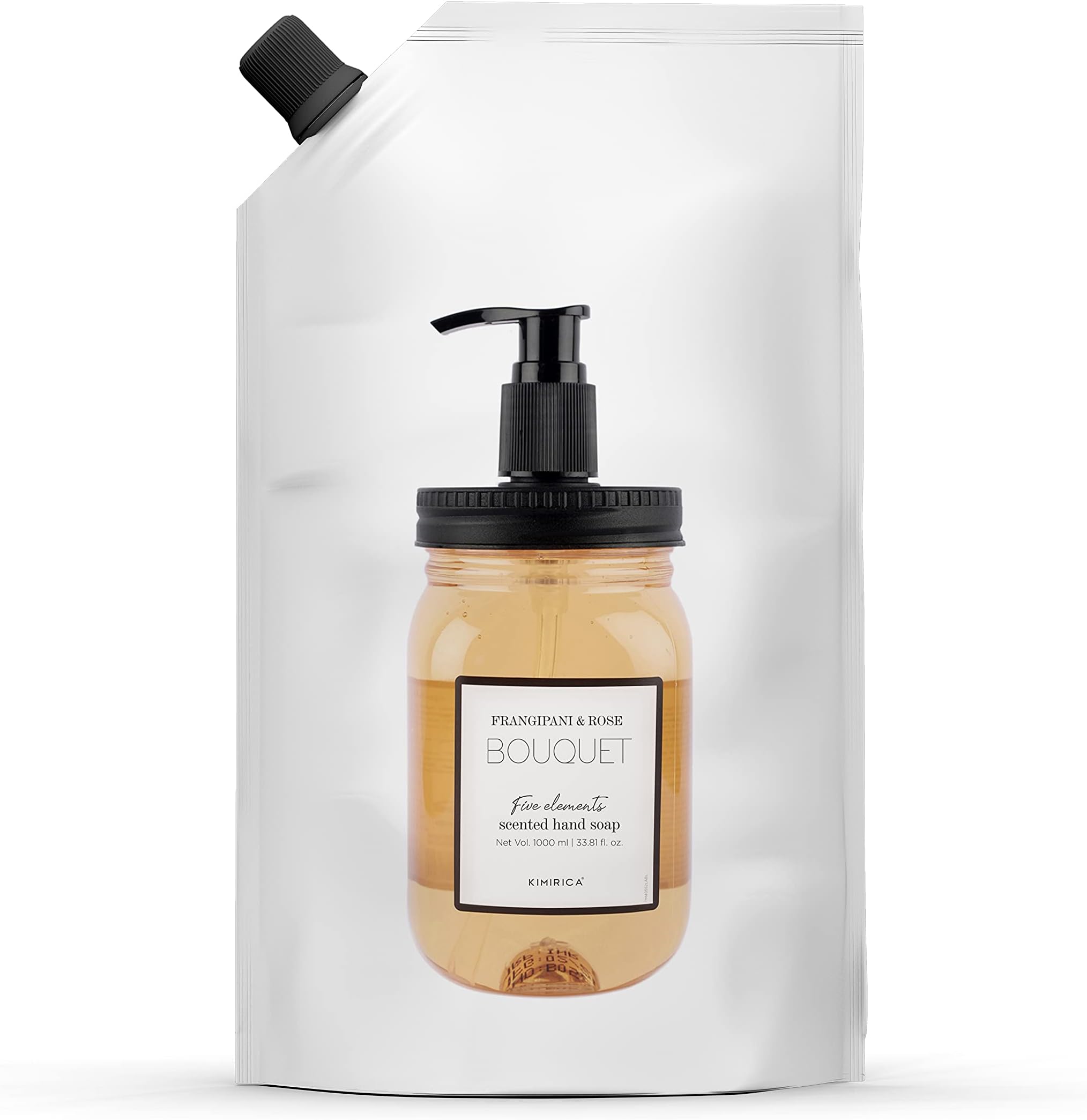 - Bouquet Foaming Liquid Hand Wash Refill Pack with Goodness of Frangipani and Rose, 100% Vegan & Paraben Free Moisturizing Hand Wash | Soft on Hands (1L)