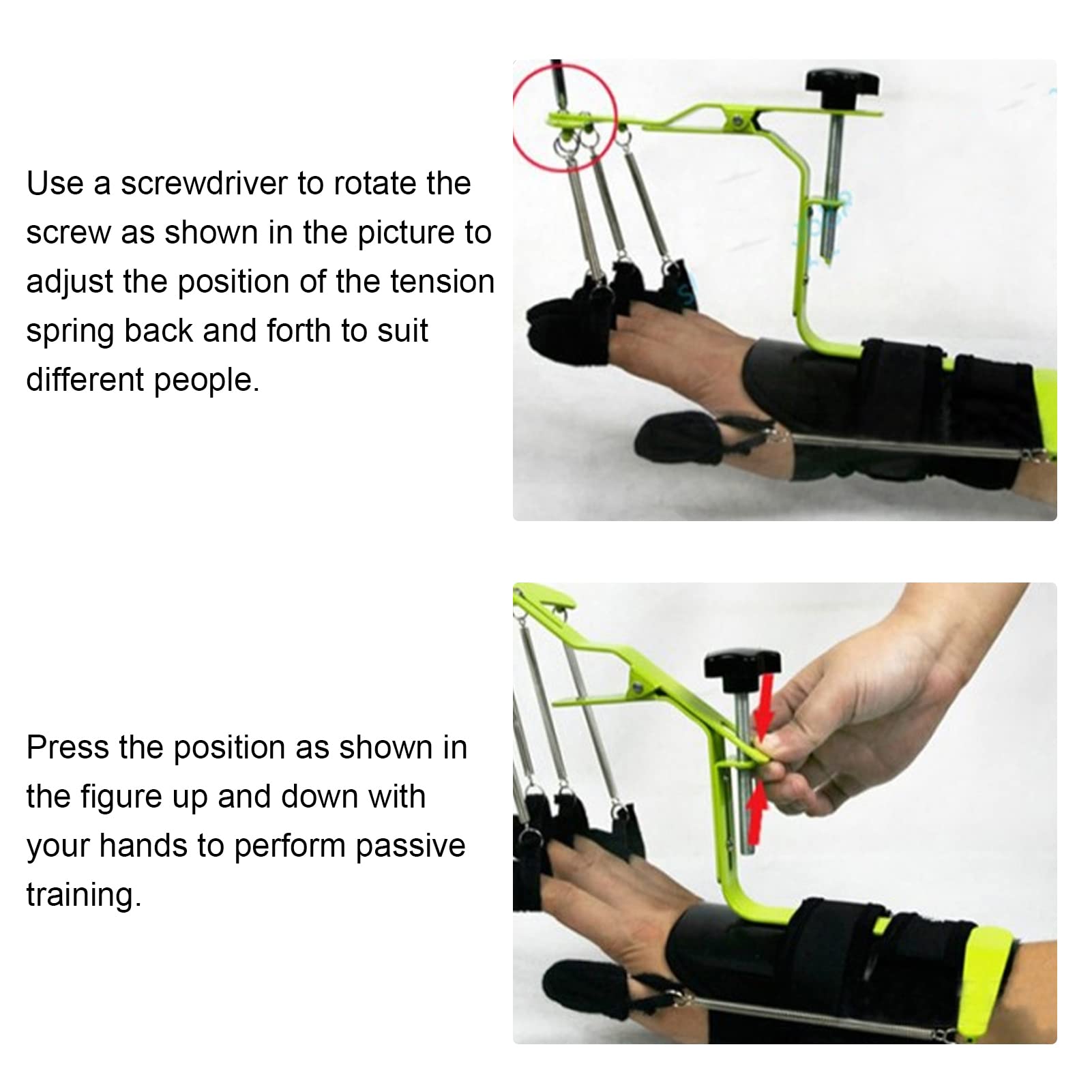 Ortesis Ajustables para Muñeca y Dedos, Dispositivo de Entrenamiento para Pacientes con Disfunción de la Mano, Hemiplejia por Accidente Cerebrovascular, Entrenamiento con Dedos de Las Manos