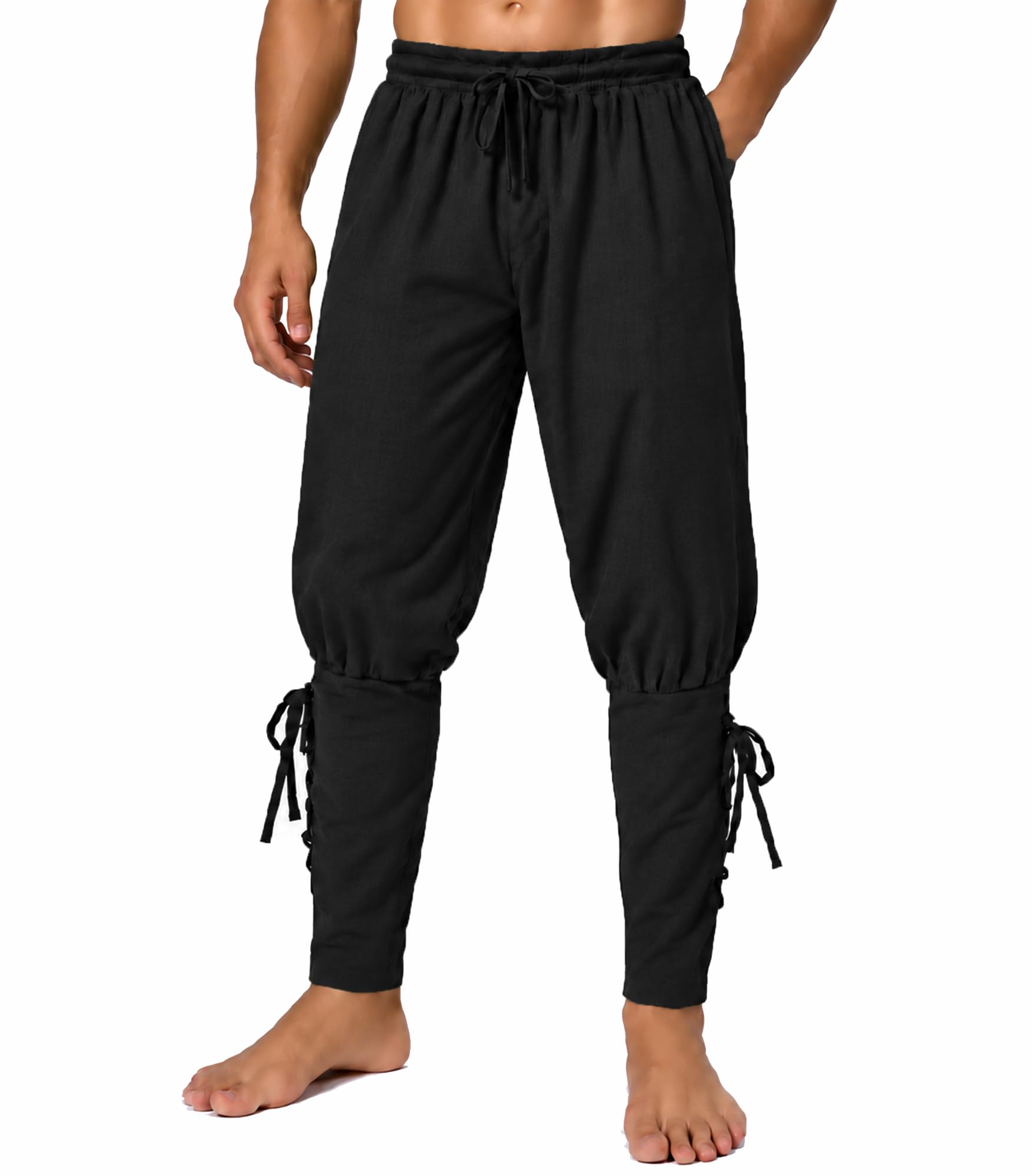 Men's Medieval Renaissance Pirate Pants Viking Ren Faire Costume
