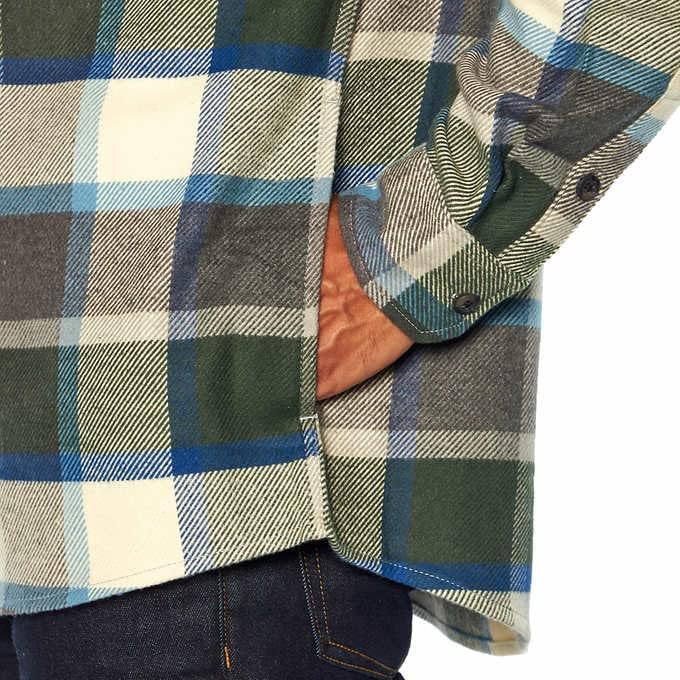 Orvis Big Bear Heavyweight Double Brushed Flannel Button Down Shirt with Hand Warmer Pockets (as1, Alpha, s, Regular, Regular, Pinestreet Plaid) - Image 4