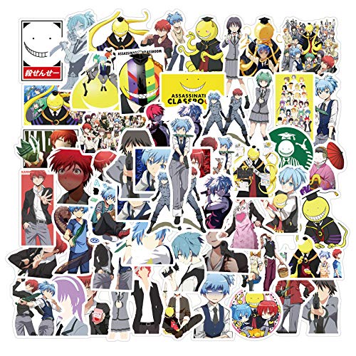 Assassination Classroom Anime Stickers Laptop Stickers Bedroom Wardrobe Car Skateboard Motorcycle Bicycle Mobile Phone Luggage Guitar DIY Decal for Teens (Assassination Classroom Anime)