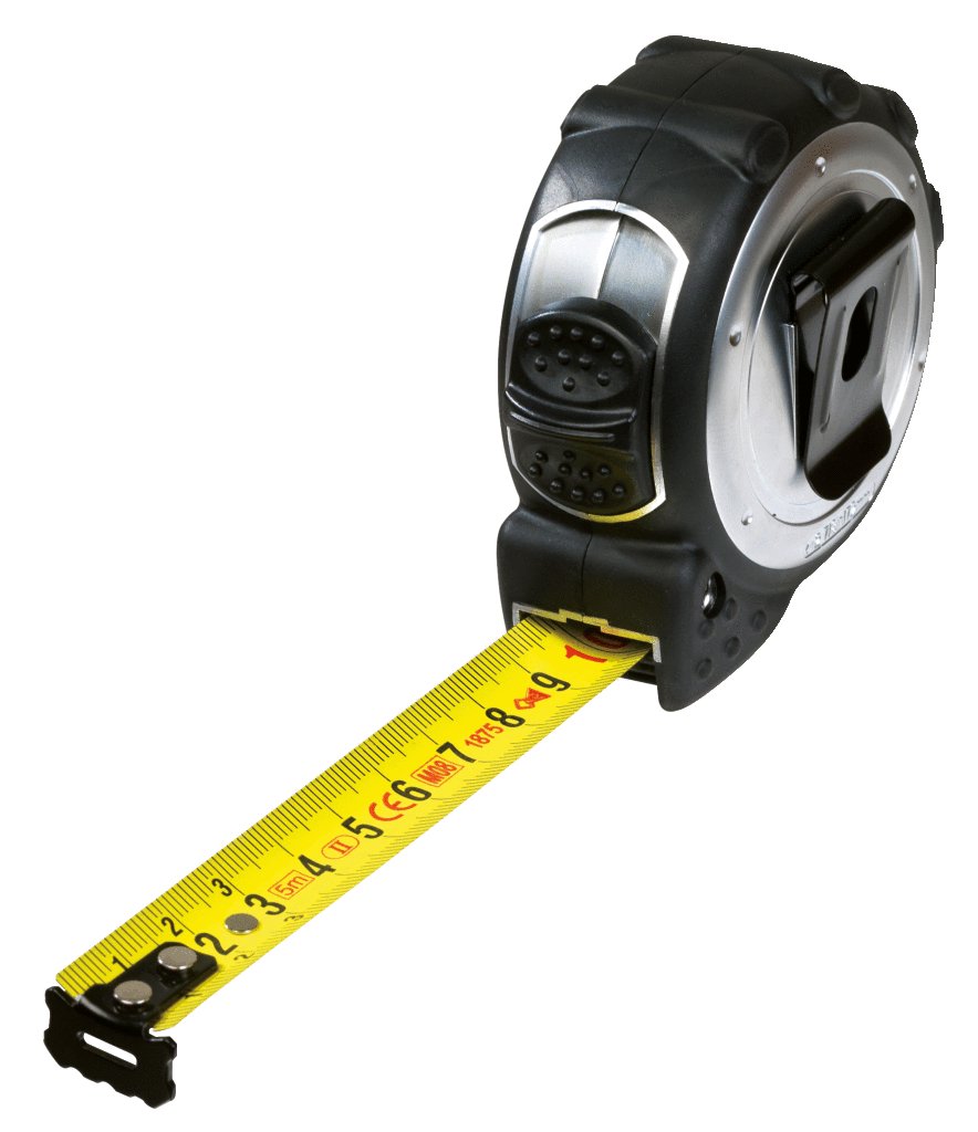 KS TOOLS Tape Measure with Locking Device and Belt Clip, Black Grey, 8m