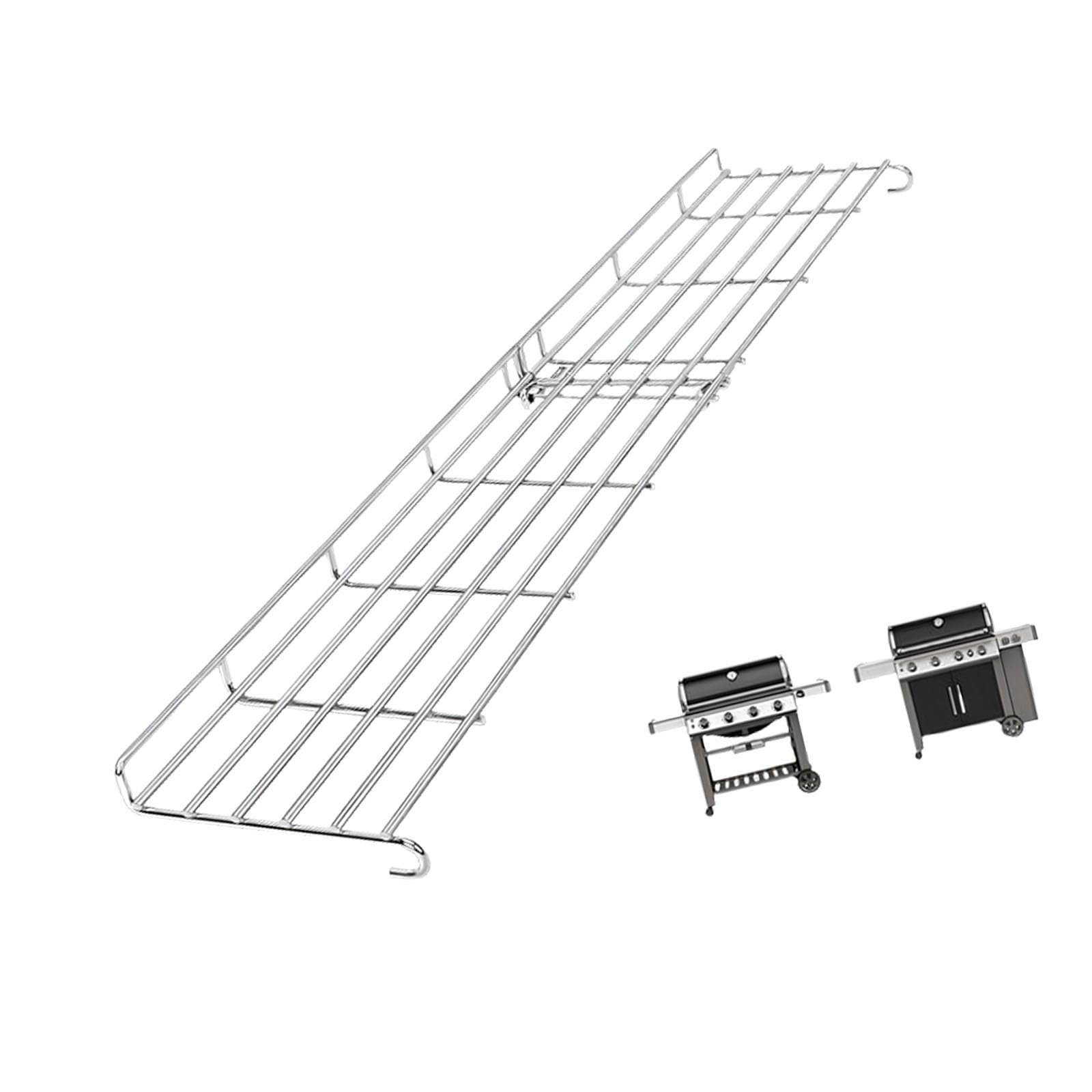 Tsophreniq Strong 201 Stainless Steel Cooking Extra Rack Developed for Additional Space Great for Roasting or Maintaining Food Temperature Barbecue Extension Shelf