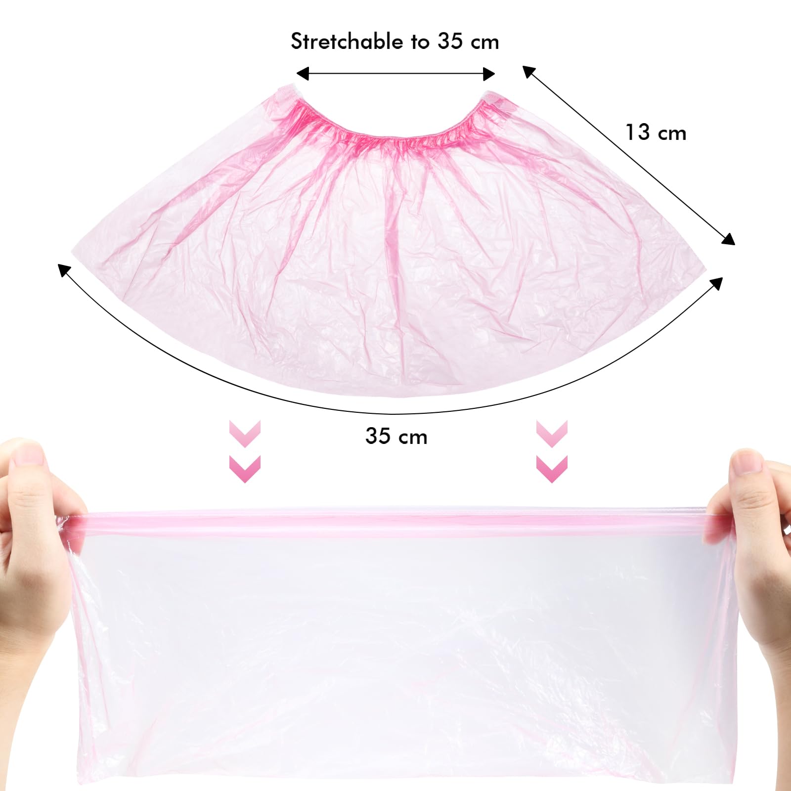 400 Pezzi (200 Paia) Copriscarpe Non Riutilizzabile e Copriscarpe per Pavimento, Moquette, Scarpe, Resistente Antiscivolo (Rosa)