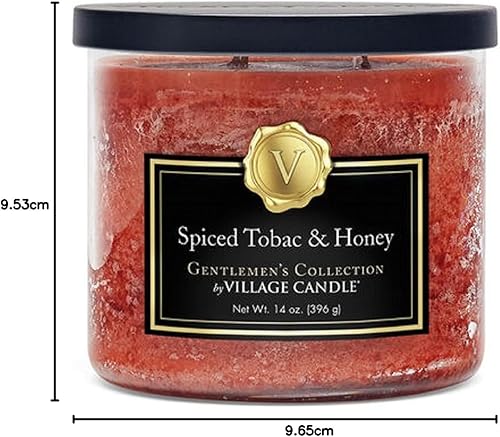 Miniatura 7 de Village Candle Cuenco mediano con tabaco especiado y miel, 14 onzas, naranja, 1 unidad