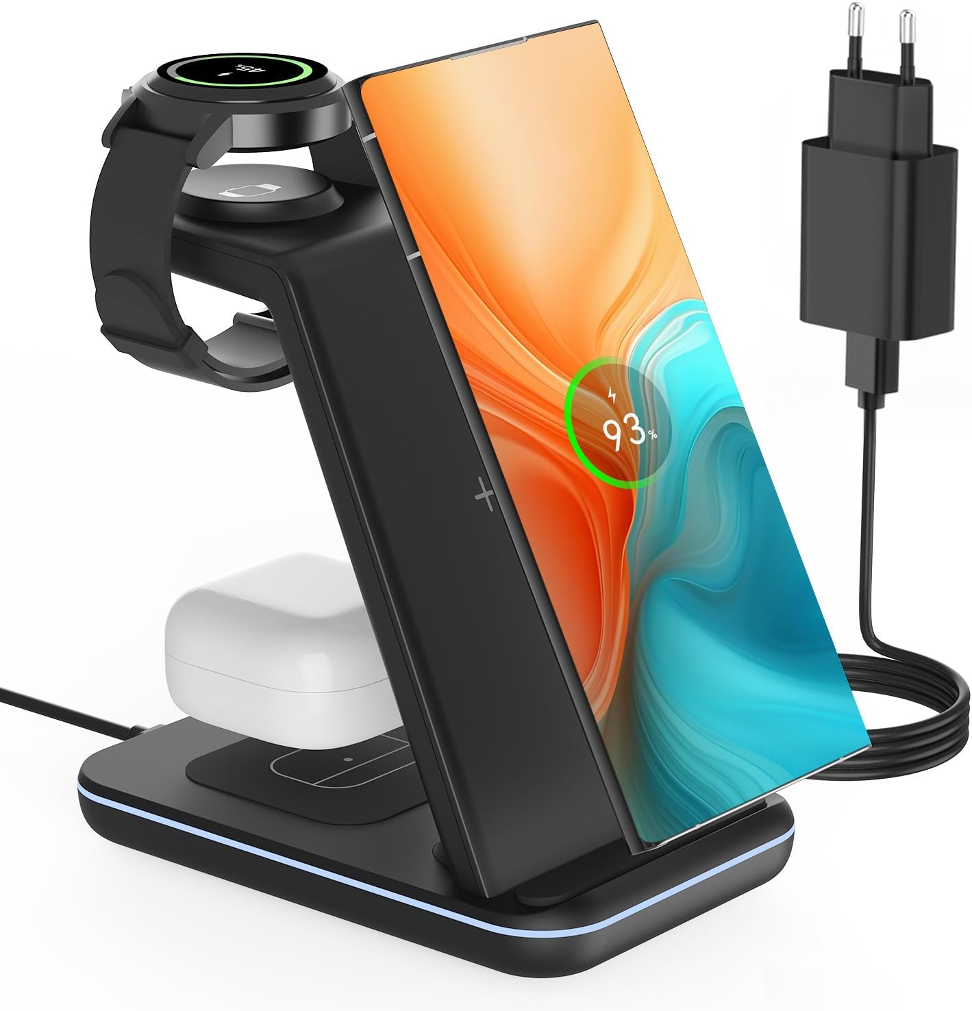 Galaxy S5 Zubehör Induktive Ladestation Mit Case CIYOYO 3 in 1 Induktive Ladestation für Samsung, Kabelloses Ladegerät
