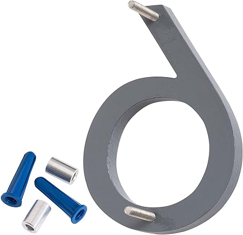 Miniatura 5 de Montague Metal Products MHN-12-F-GY1-1 Números de casa de dirección flotantes modernos de aluminio sólido, 12 pulgadas, gris recubierto de polvo