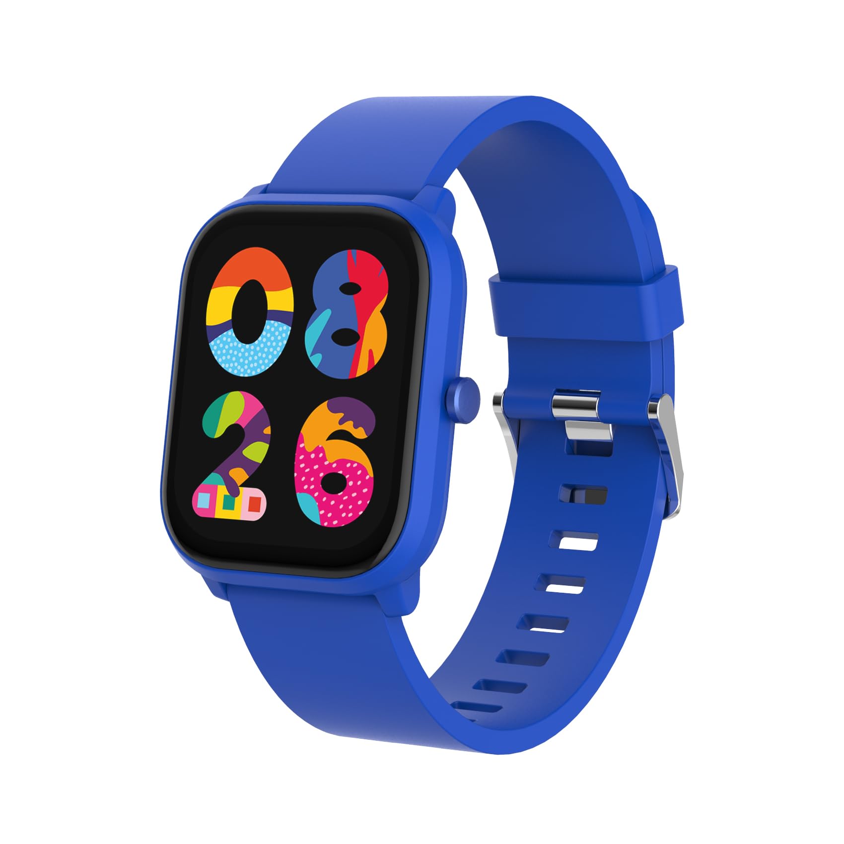 Celly, Smartwatch per Bambini con Cinturino in Silicone, con Monitoraggio Battito Cardiaco, Contapassi, Giochi, Bluetooth, App Dedicata Fit4Kid, Durata Batteria Fino a 4 Giorni, Colore Blu