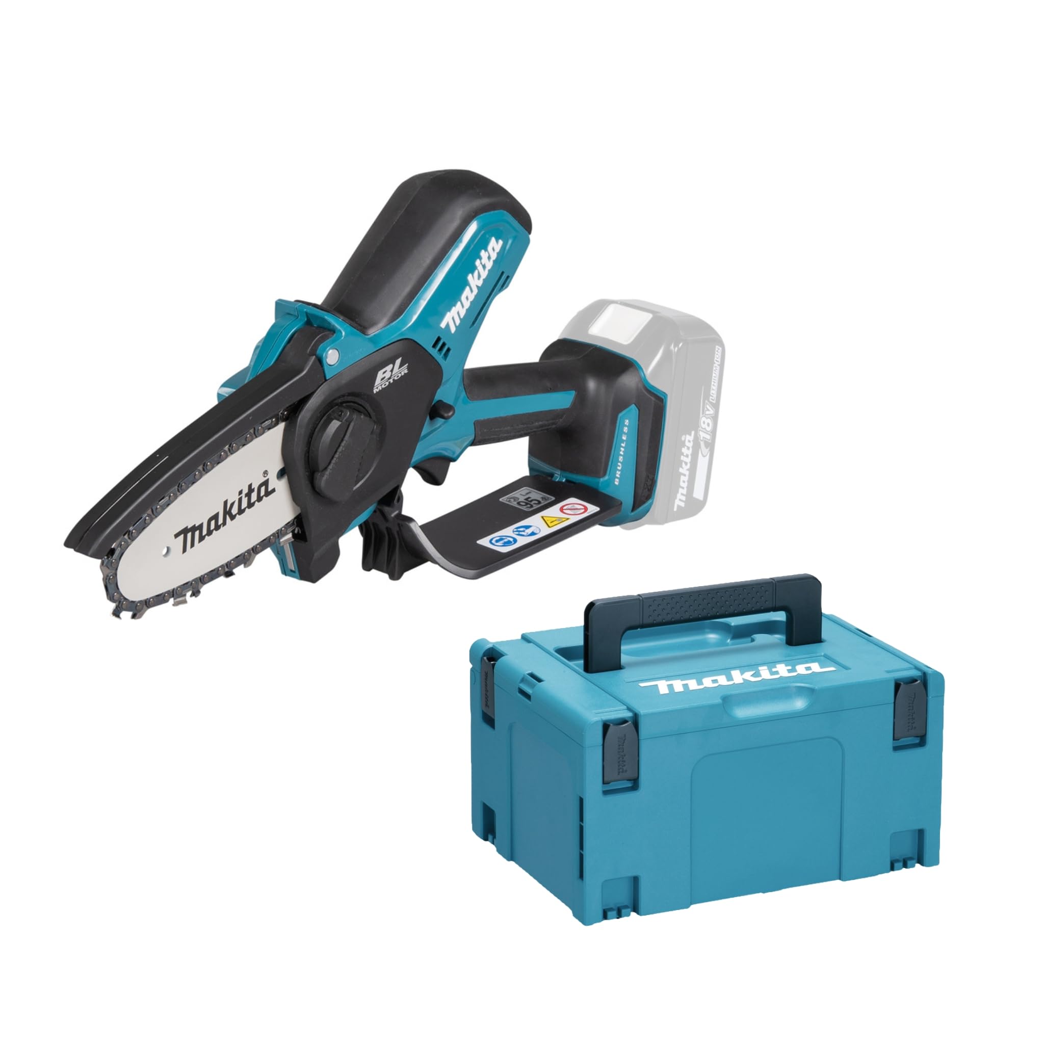 Makita DUC101ZJ Potatore Catena Batteria LXT 18V 8,0 m/s 10 cm 0,325" Makpac