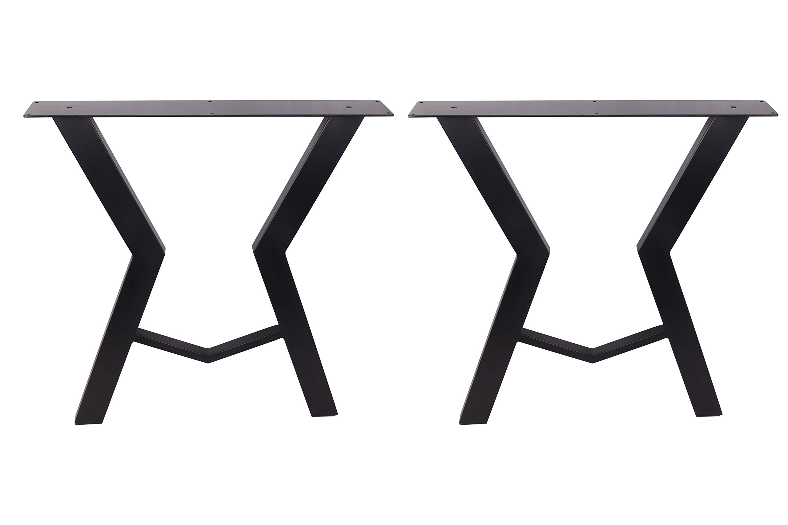 Buy ECLV 2 x 28" Dining Table Legs, Black Steel Table Legs, Office